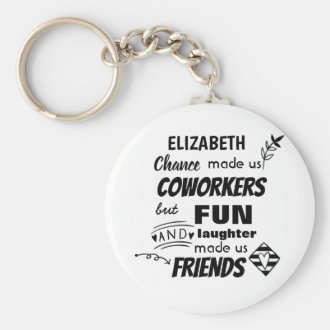 Funny COWORKER Leaving Goodluck Goodbye Friends Keychain