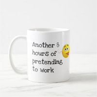 Funny Coworker Pretending To Work PHOTO Mug