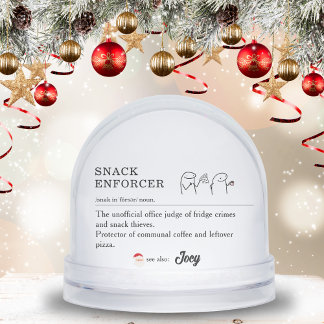Funny Coworker Workplace Office Christmas Meme Art Snow Globe