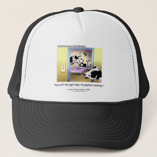 Funny Cows: Cap: "Pasteur Bedtime" Trucker Hat (Front)