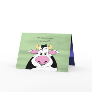 Funny Cows Dancing Cartoon for Dancers Birthday Card