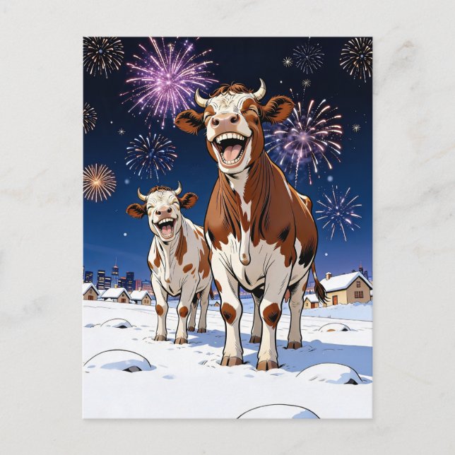 funny cows postcard (Front)