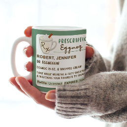 Funny Cozy Prescription Holiday Eggnog Coffee Mug