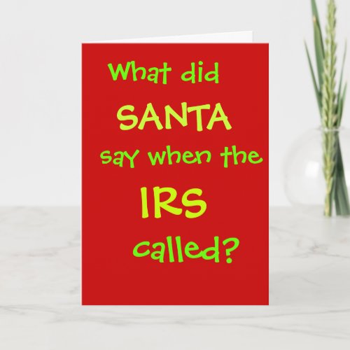 Funny CPA Accountant Christmas IRS Tax Joke Holiday Card