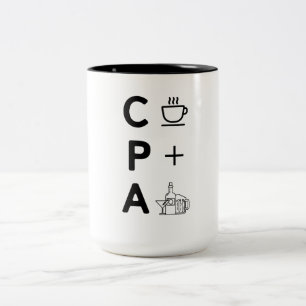 Funny CPA Certified Public Accountant Tax Season Two-Tone Coffee Mug