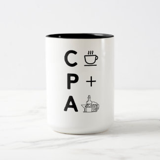 Funny CPA Certified Public Accountant Tax Season Two-Tone Coffee Mug