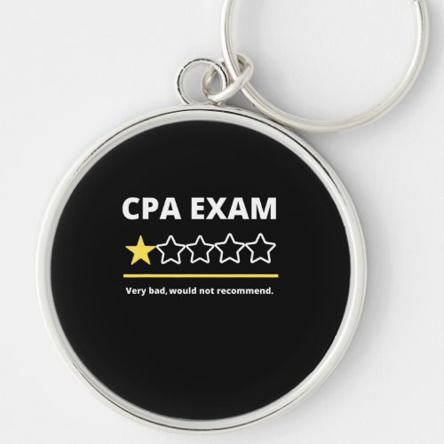 Funny CPA Exam Accountant  Men Women Gift One Star Keychain