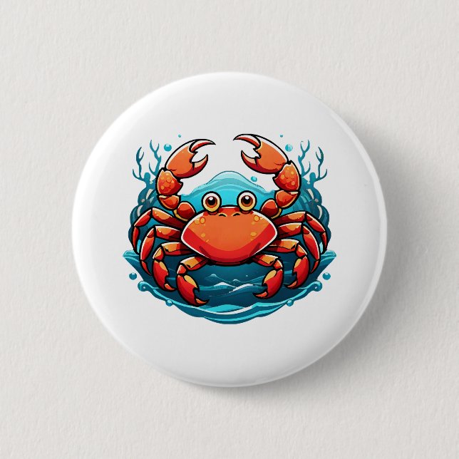 funny-crab button (Front)