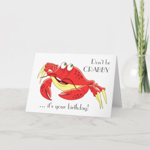 Funny Crab Card