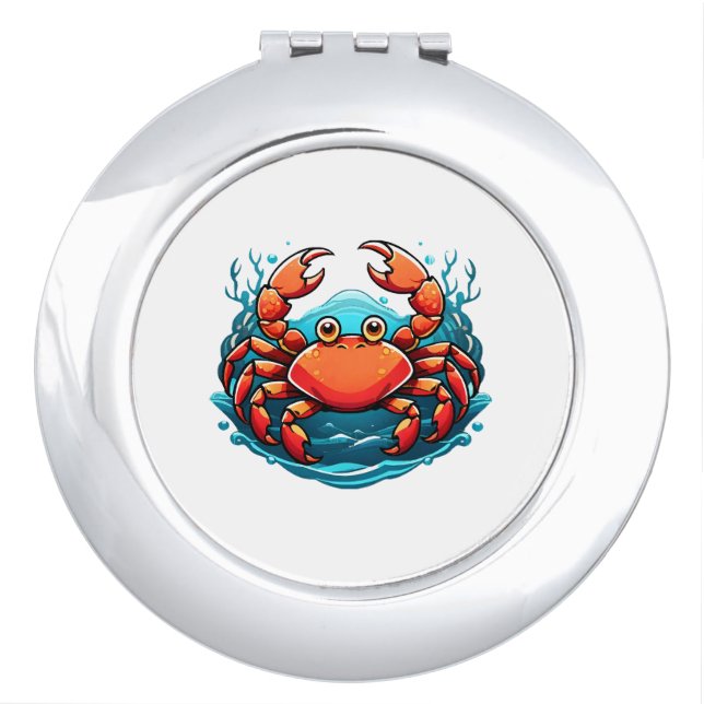 funny-crab compact mirror (Front)