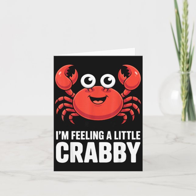 Funny Crab Costume For Men Women Crab Eating Fan C Card (Front)