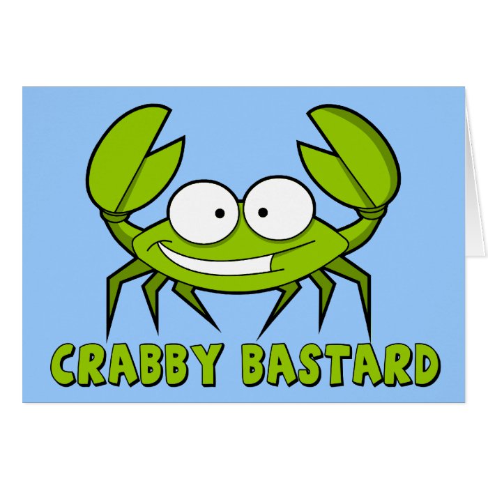 Funny crab greeting cards