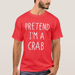 Funny Crab Halloween Costume Boy Girl Lazy Ugly Lo T-Shirt