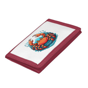 funny-crab trifold wallet