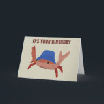 Funny Crab Wearing a Beach Hat Shellfish Birthday Card<br><div class="desc">With it's funny (but corny) "It's Your Birthday You're Allowed to Be Shellfish" message and it's cute illustration of a crab wearing a bucket shaped beach hat this greeting card is perfect for beach lovers and summer birthdays. Want a different message on this card? All the text on this card...</div>