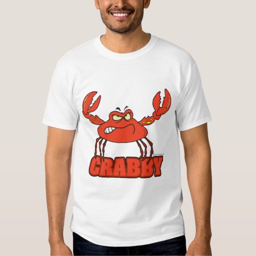 funny crabby red crab with an attitude t shirt | Zazzle