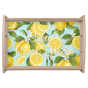 Funny Crack House Lemon Custom Mahjong Serving Tray
