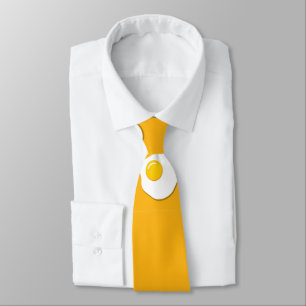 Funny cracked eggs neck tie