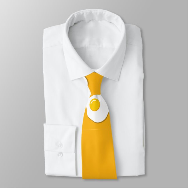 Funny cracked eggs neck tie (Tied)
