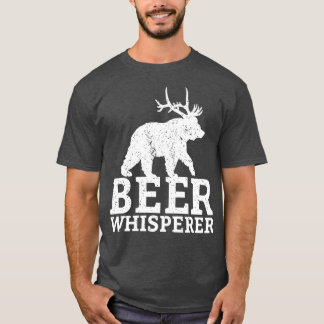Funny Craft Beer Drinking Gifts for Bear Deer Beer T-Shirt