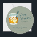 Funny Craft Cocktail Wedding Save The Date<br><div class="desc">Funny wedding save the dates for the couple who can't wait to celebrate with family and friends at their wedding. Cute craft cocktail Free Drinks (and we're getting married!) design save the dates.</div>