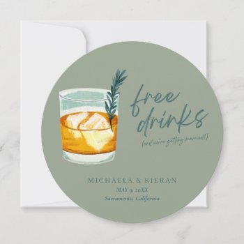 Funny Craft Cocktail Wedding Save The Date by stylelily at Zazzle