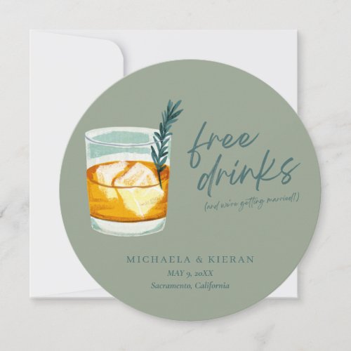 Funny Craft Cocktail Wedding Save The Date