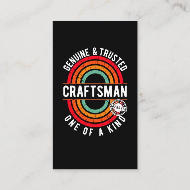 Funny Craftsman Dad Funny Handyman Business Card (Front)