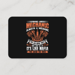 Funny Craftsman Tee Once A Mechanic Always A Mecha Business Card