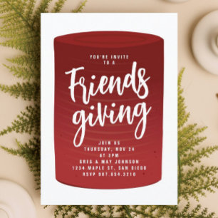 Funny Cranberry Friendsgiving Invitation
