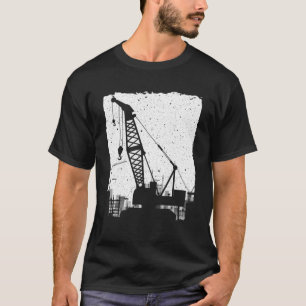 Funny Crane Art Men Women Crane Operator Heavy T-Shirt