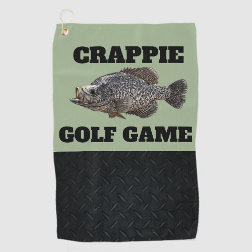 Funny Crappie Fishing Pun Fish Golf Towel