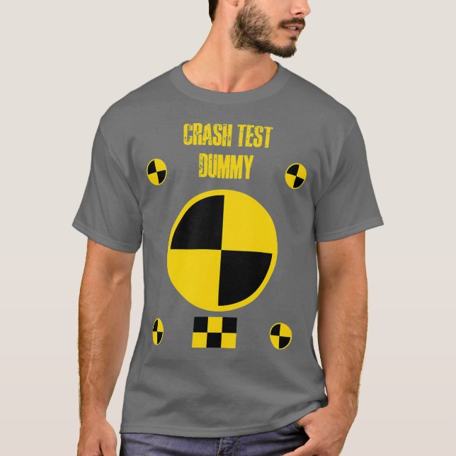 Funny Crash Test Dummy Last Minute Halloween T-Shirt (Front)