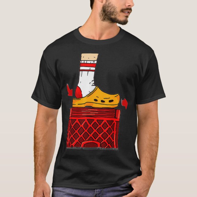 Funny Crate Challenge Shoe Diagram Slipping  T-Shirt (Front)
