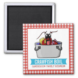 Funny Crawfish Boil Family Reunion Lobster Party Magnet