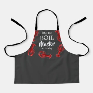 Funny Crawfish Boil Master In Training Dark Gray Apron