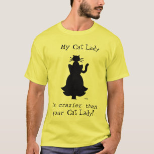 Funny Crazier Crazy Cat Lady Husband or Boyfriend T-Shirt