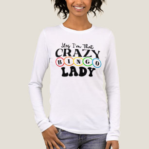 Funny crazy bingo lady word art Tri-Blend shirt