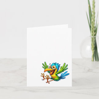 Funny Crazy Bird #4, Thank you Note Cards