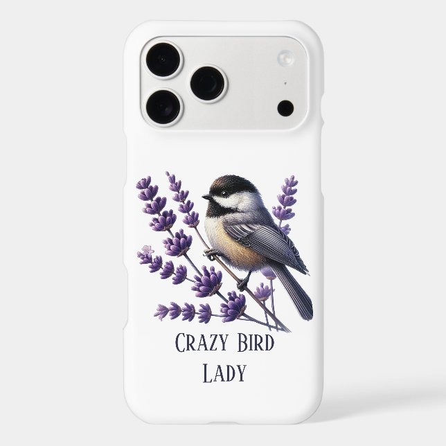 Funny crazy bird lady customizable  iPhone case (Back)