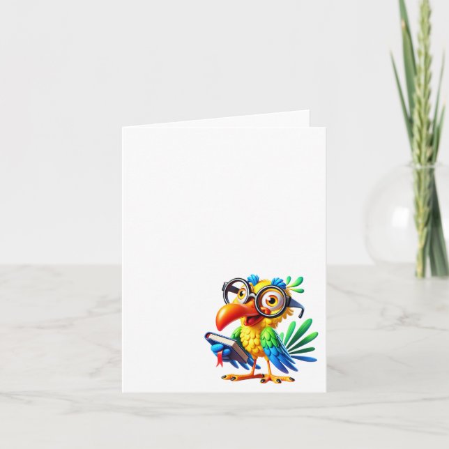 Funny Crazy bird, Thank you, Notecard #10 (Front)