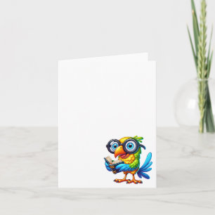 Funny Crazy bird, Thank you, Notecard #11