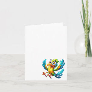 Funny Crazy bird, Thank you, Notecard #9
