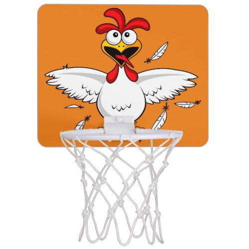 Funny Crazy Cartoon Chicken Wing Fling Mini Basketball Hoop