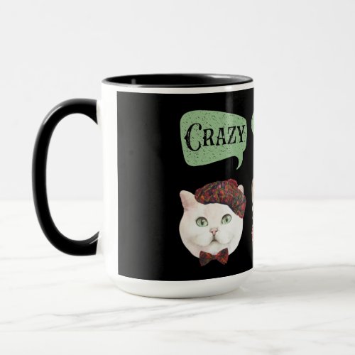 Funny Crazy Cat Guy Persian Cats Dude Dad Gift Mug