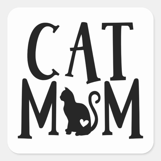 Funny Crazy Cat Lady Kitty Mom Kitten Kitties Square Sticker (Front)