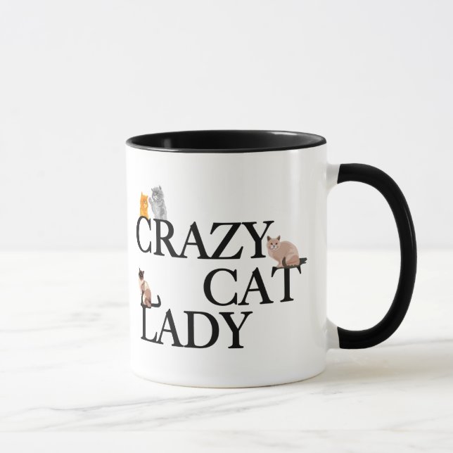 Funny Crazy Cat Lady Mug (Right)