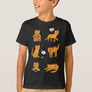 Funny Crazy Cat Lover Moods Ginger For Ladies & T-Shirt