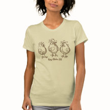 Funny Crazy Chickens Line Art Personalized T-Shirt