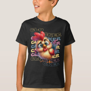 Funny Crazy Clucker Chicken - Cartoon Rooster T-Shirt